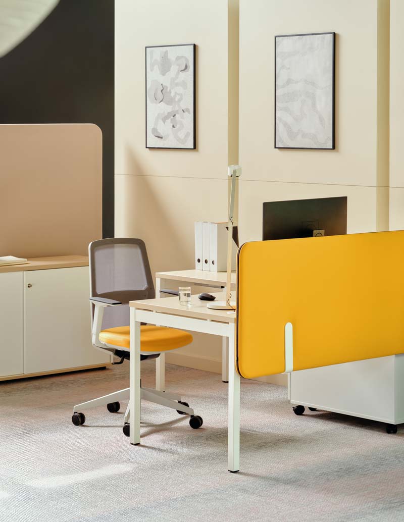 Sonic Drive ZPS838 - Akustikpaneele für Schreibtische in Gelb präsentiert im Onlineshop von KAQTU Design AG. Schreibtisch ist von Mdd