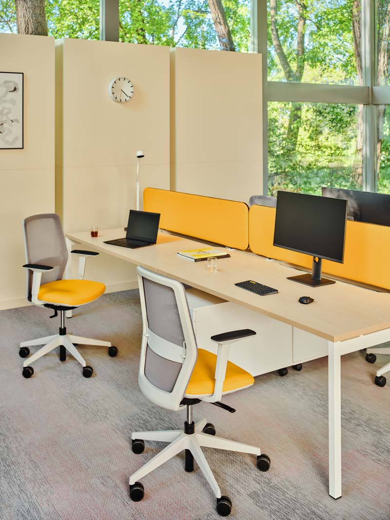 Sonic ZPS816 - Akustikpaneele für Schreibtische in Gelb präsentiert im Onlineshop von KAQTU Design AG. Paneele ist von Mdd