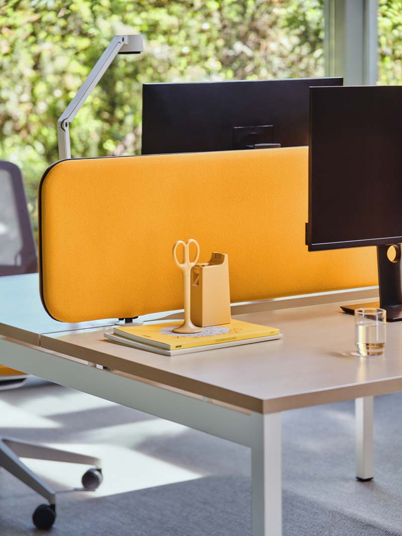 Sonic ZPS614 - Akustikpaneele für Schreibtische in Gelb präsentiert im Onlineshop von KAQTU Design AG. Paneele ist von Mdd
