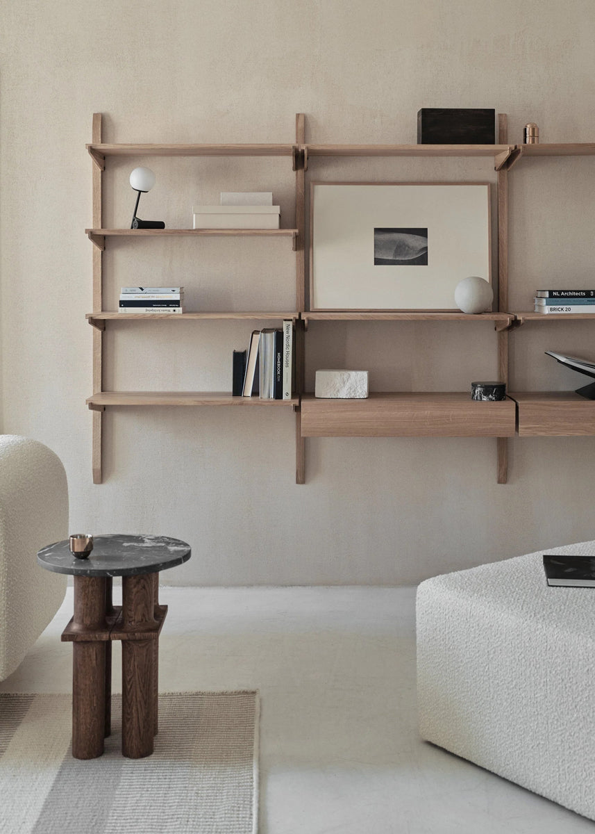 Noki NKI85D - Holzfachboden in Eiche Natur präsentiert im Onlineshop von KAQTU Design AG. Wandregal ist von Tamo