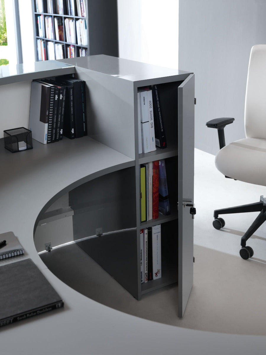 Valde LAV09L - modulare Empfangstheke in Weiss Pastell präsentiert im Onlineshop von KAQTU Design AG. Empfangsdesk ist von Mdd